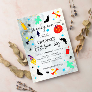 Invitation Joyeux Anniversaire Halloween de Petit Boo Effraya