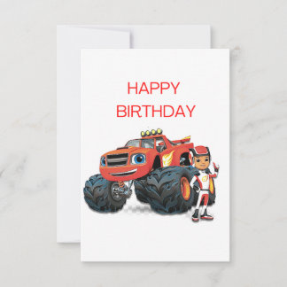 Invitation Joyeux anniversaire monstre des voeux de voiture.