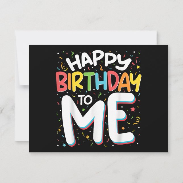 Invitation Joyeux Anniversaire Pour Moi Drôle Anniversaire Fê (Devant)