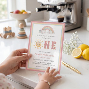 Invitation Joyeux Anniversaire Premier de la Fille au Soleil