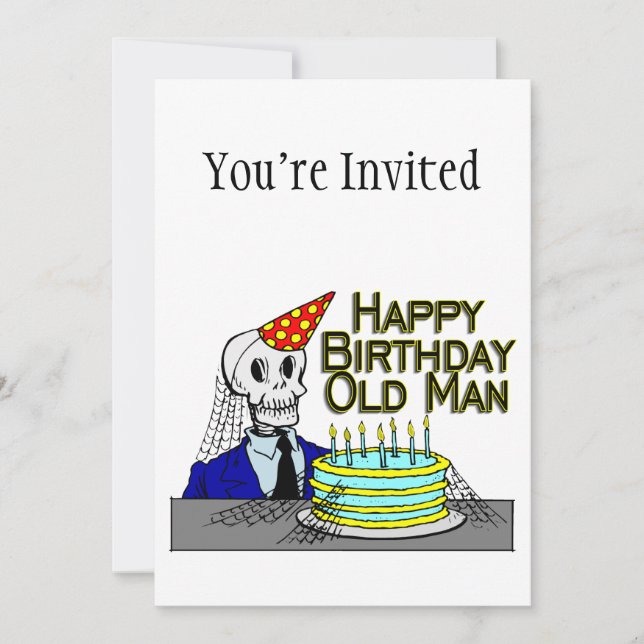 Invitation Joyeux Anniversaire Spider Vieux Homme du Web (Devant)