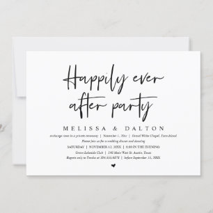 Invitation Joyeux Après La Fête, Dîner Mariage Elopement