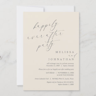 Invitation Joyeux Après La Fête, Dîner Mariage Elopement