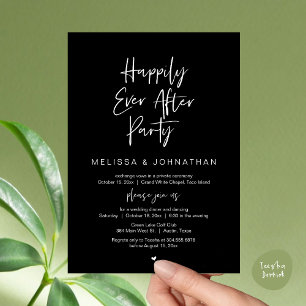 Invitation Joyeux Après La Fête, Dîner Mariage Elopement