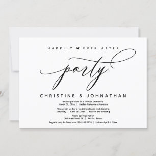 Invitation Joyeux Après La Fête, Dîner Mariage Moderne