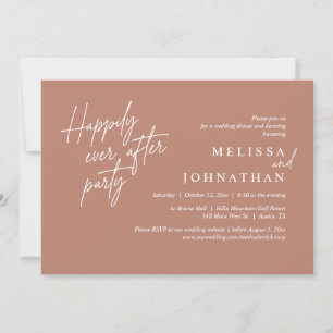 Invitation Joyeux Après La Fête, Dîner Mariage Moderne