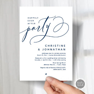 Invitation Joyeux Après La Fête, Dîner Mariage Moderne