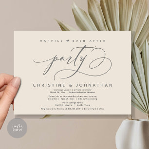 Invitation Joyeux Après La Fête, Dîner Mariage Moderne
