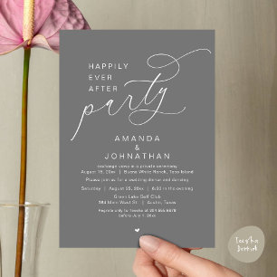 Invitation Joyeux Après La Fête, Dîner Mariage Romantique