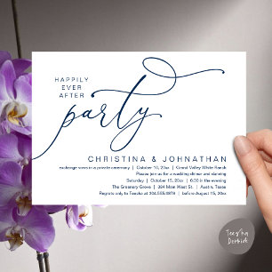 Invitation Joyeux Après La Fête, Dîner Mariage Romantique
