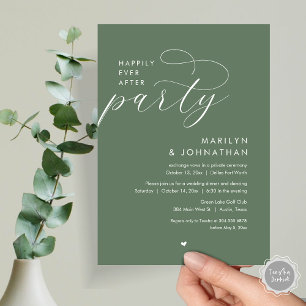 Invitation Joyeux Après La Fête, Dîner Mariage Romantique