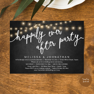 Invitation Joyeux Après La Fête, Dîner Rustique Mariage