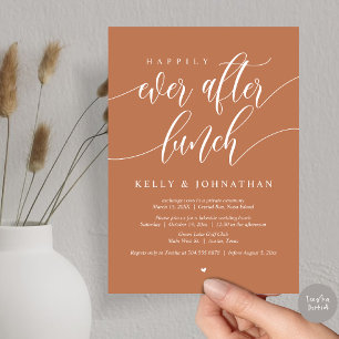 Invitation Joyeux après le déjeuner Mariage, en rouille de cu