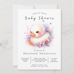 Invitation Joyeux Baby shower de canard en ligne