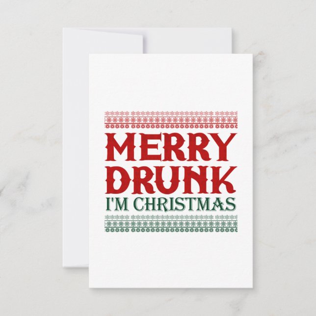 Invitation Joyeux Bûveur Je Suis Noël (Devant)