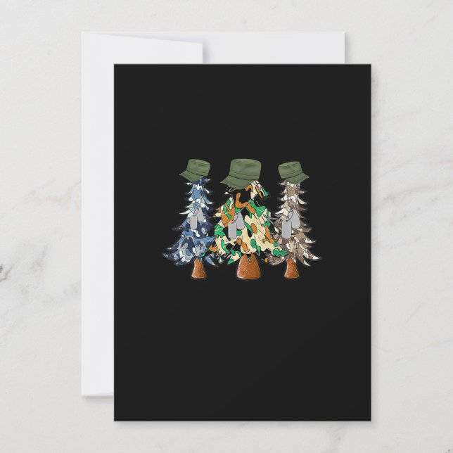 Invitation Joyeux Camouflage de l'armée de Noël (Devant)