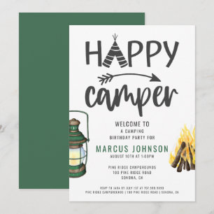 Invitation Joyeux Camper Boy's Birthday Party