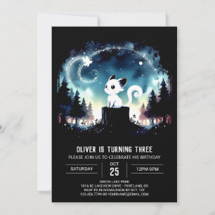 Invitation Joyeux Chat Whimsical Anniversaire