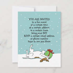 Invitation Joyeux chien Jack Russell Terrier Noël