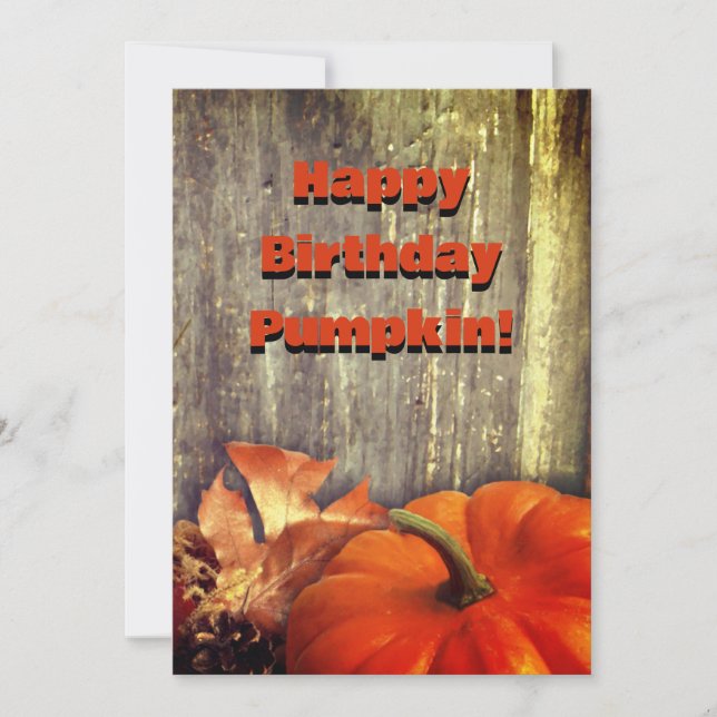 Invitation Joyeux Citrouille d'anniversaire (Devant)