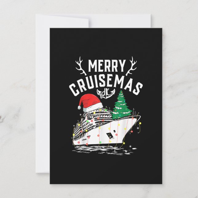 Invitation Joyeux Cruisemas 2022 Croisière Chapeau de Père No (Devant)