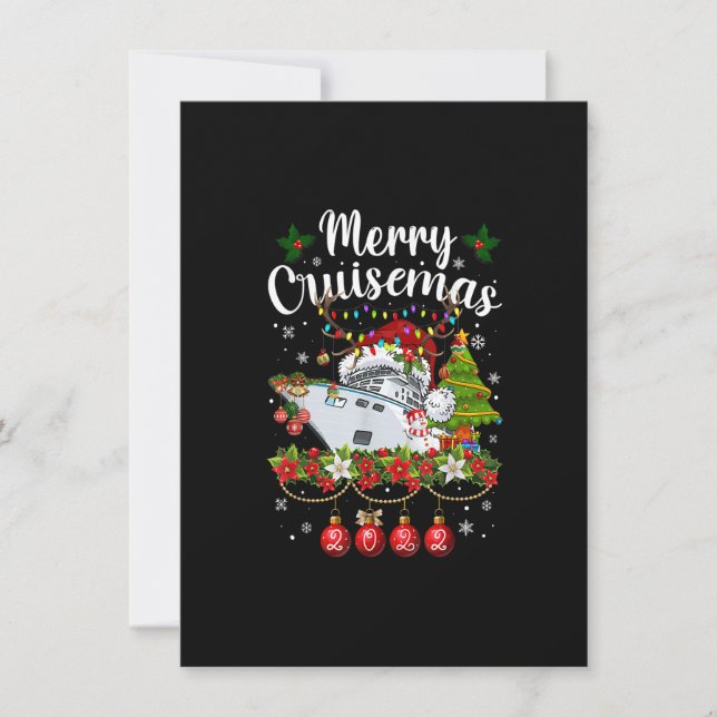 Invitation Joyeux Cruisemas 2022 Croisière Chapeau de Père No (Devant)
