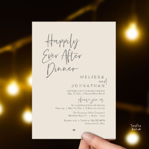 Invitation Joyeux dîner de mariage moderne pour toujours