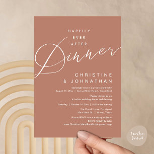 Invitation Joyeux dîner pour toujours Mariage romantique
