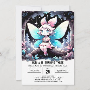 Invitation Joyeux Enfants Fairy Anniversaire