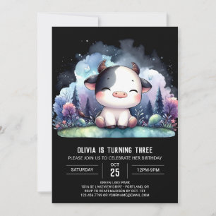 Invitation Joyeux Enfants Vache Anniversaire