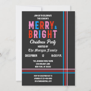 Invitation Joyeux et lumineux Joyeux Noël