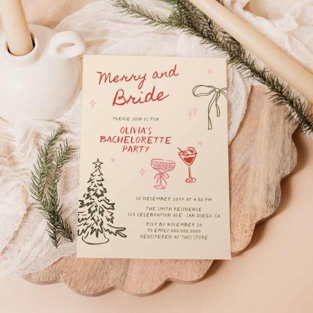 Invitation Joyeux et mariée main dessinée Fête des mariées de (Créateur téléchargé)