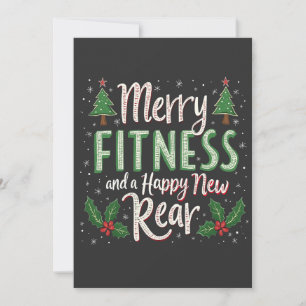 Invitation Joyeux Fitness et Joyeux nouveau Bodybuilding arri