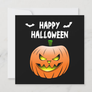 Invitation Joyeux Halloween Citrouille Jack O'lantern