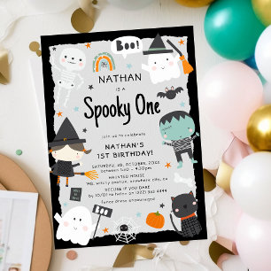 Invitation Joyeux Halloween Enfants 1er Anniversaire