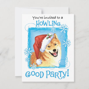 Invitation Joyeux Howlidays Shiba Inu