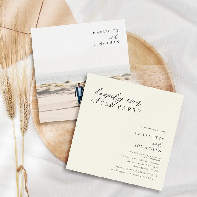 Invitation Joyeux Jamais après l'Elopement du Parti Mariage i (Créateur téléchargé)