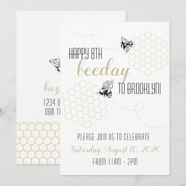 Invitation Joyeux Jour des BEE ! (Devant / Derrière)
