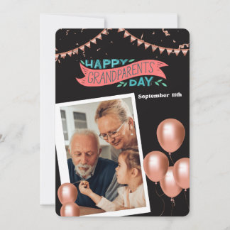 Invitation Joyeux Jour des grands-parents colorés