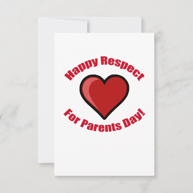 Invitation Joyeux jour du respect pour les parents ! (Devant)