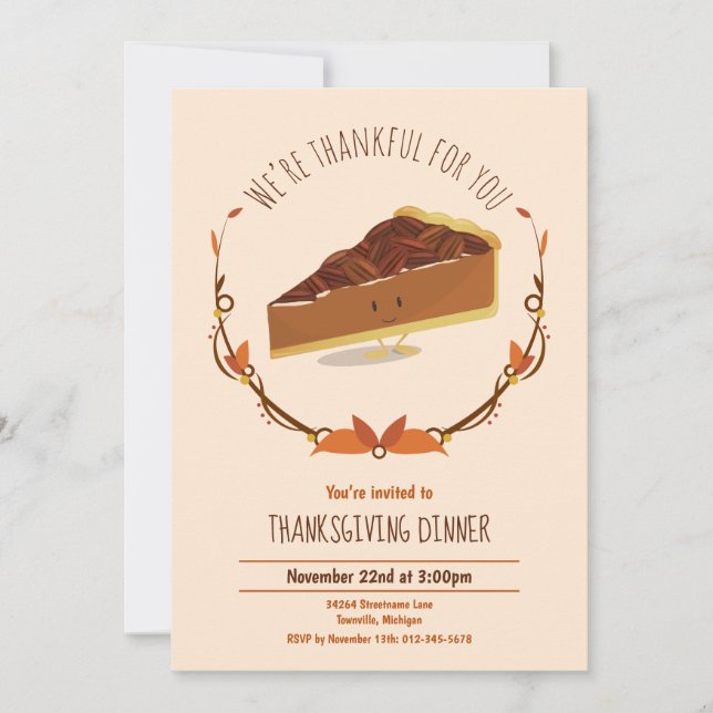 Invitation Joyeux Joyeux Pecan Pie Tan Brown (Devant)