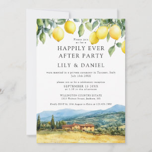 Invitation Joyeux Mariage Après Lemons Toscane Italie