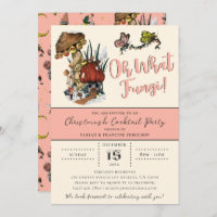 Joyeux Mushroom rose mignon Noël Fête