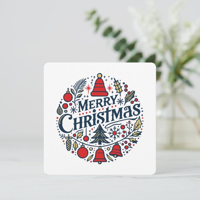 Invitation Joyeux Noël 3 (Debout devant)