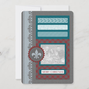 Invitation joyeux noël (argent