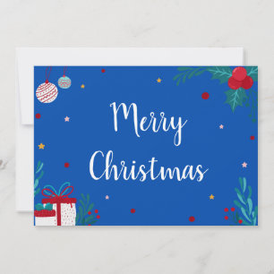 Invitation Joyeux Noël avec Ornements, Présentations et Garla