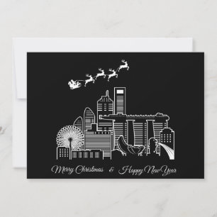 Invitation Joyeux Noël Bonne Année Singapour Ville