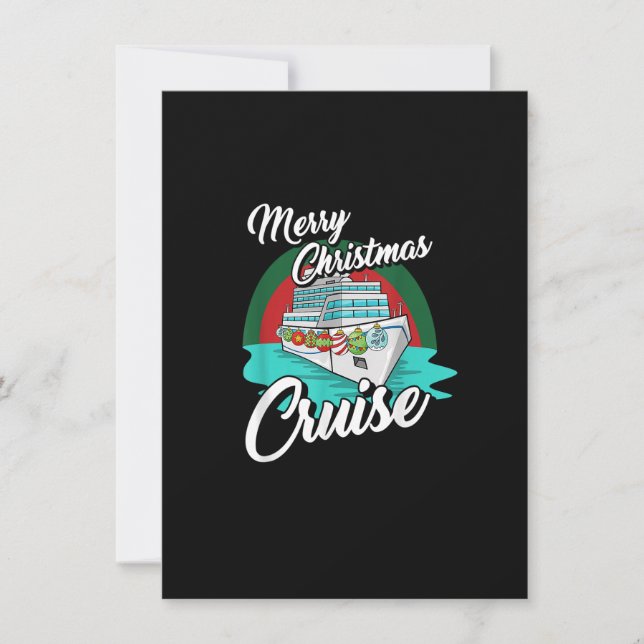Invitation Joyeux Noël Croisière Pyjama Cool X-Mas Vacances (Devant)