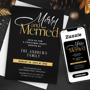 Invitation Joyeux Noël de jeunes mariés 