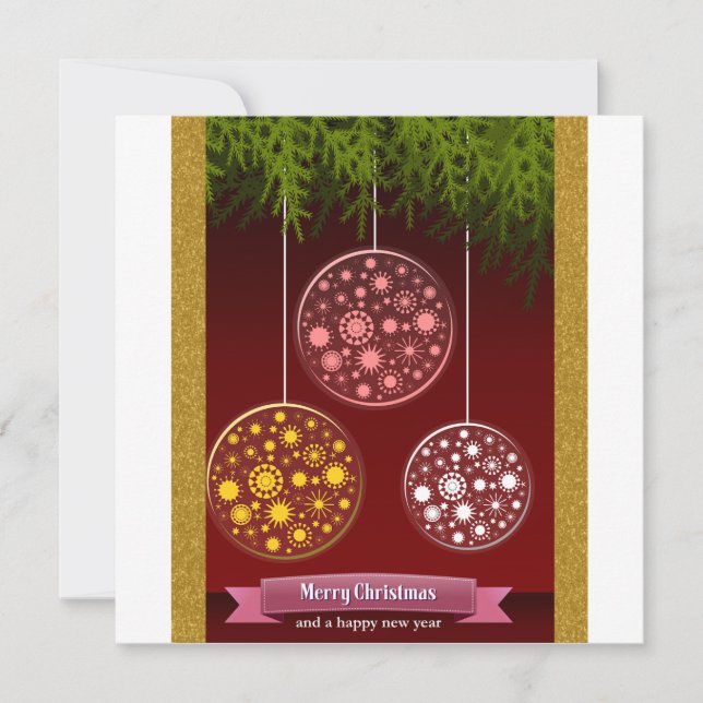 INVITATION JOYEUX NOËL ET BONNE ANNÉE (Devant)